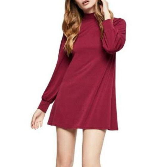 Платье с отложным воротником BCBGeneration Women's Turtleneck Mini Shift Red S