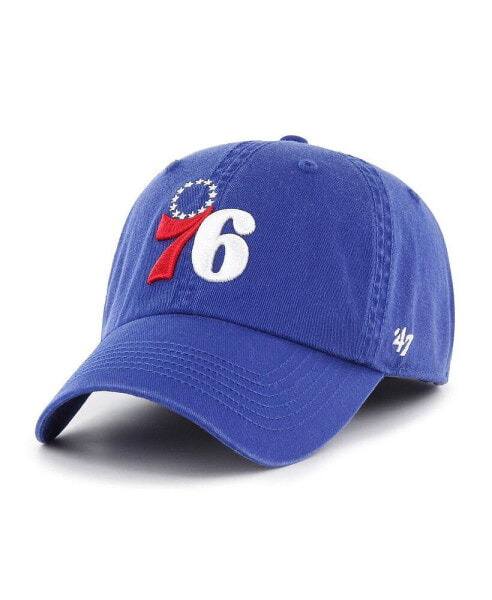 Men's Royal Philadelphia 76ers Classic Franchise Fitted Hat