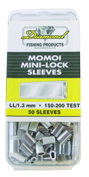 2 Packs Momoi Mini Lock Sleeves -Fishing Crimps - 100 Total Crimps - Pick Size