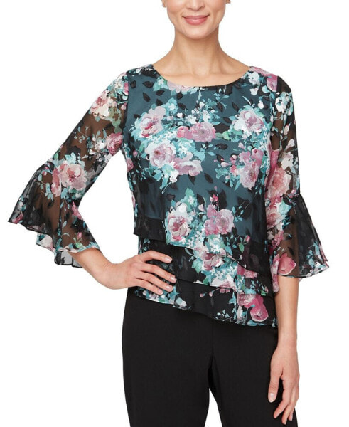 Plus Size Floral-Print Blouse