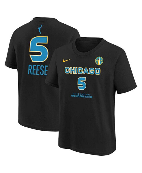 Men's and Women's Angel Reese Black Chicago Sky 2024 WNBA Draft Name Number T-Shirt