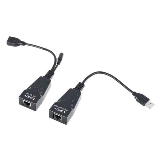 Разъемы и переходники Lindy USB 2.0 Cat.5 на 100м.