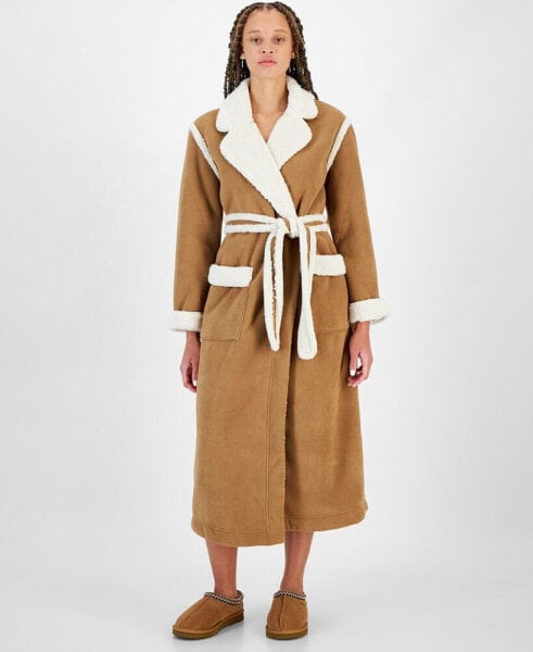 Women's Notch-Lapel Tie-Waist Classic Robe