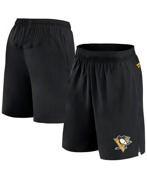 Men's Black Pittsburgh Penguins Authentic Pro Tech Shorts