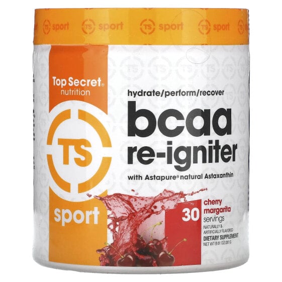 Витаминно-минеральный комплекс Top Secret Nutrition Sport BCAA Re-Igniter с Astapure Nautral Astaxanthin, вишневый маргарита, 9.91 унций (281 г)