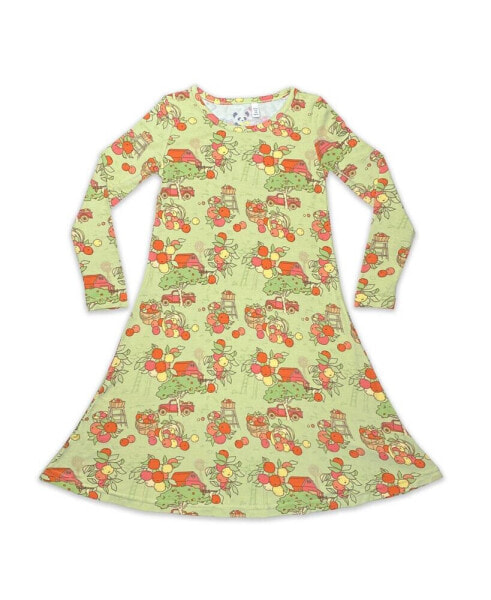 Toddler| Child Girls Apple Orchard Long Sleeve Dress