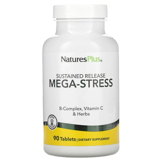 NaturesPlus, Mega-Stress, длительное высвобождение, 90 таблеток