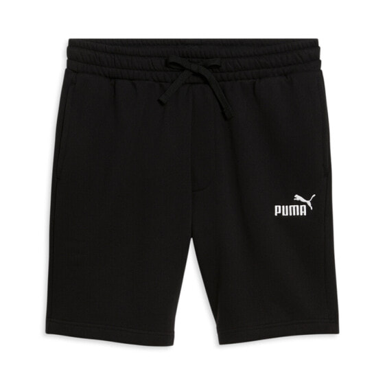 Puma Essentials Embroidery Shorts Mens Black Casual Athletic Bottoms 67630301