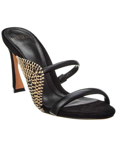 Alexandre Birman Marjorie 85 Leather & Straw Sandal Women's