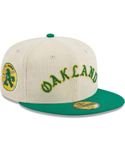 Men's White Oakland Athletics Corduroy Classic 59FIFTY Fitted Hat