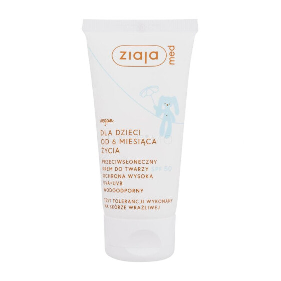 Ziaja Med Kids Sunscreen Face Cream SPF50 50 ml sonnenschutz fürs gesicht wasserfest für Kinder