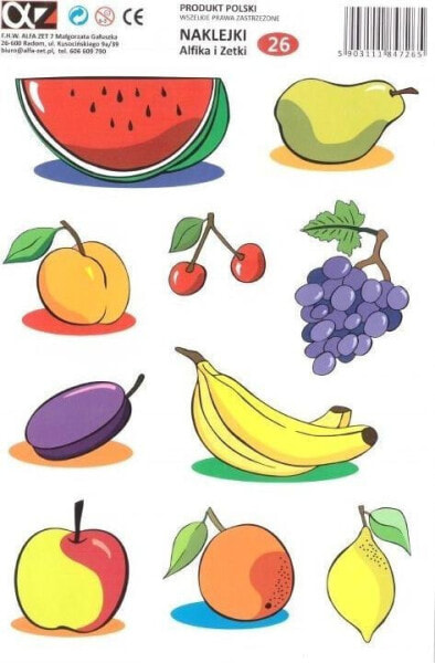 Набор наклеек для детского творчества Альфа-Зет 7 Овощей