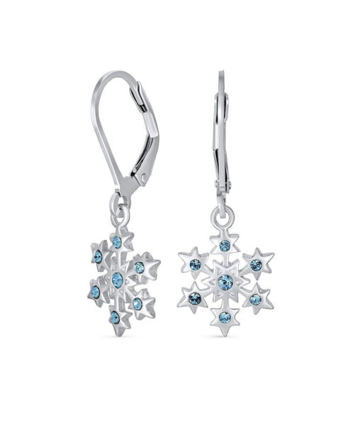 Серьги Bling Jewelry Christmas Snowflake Star