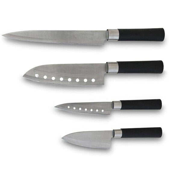 Ножи кухонные Cecotec Santoku Чёрные Нержавеющая сталь Углеволокно (4 шт)