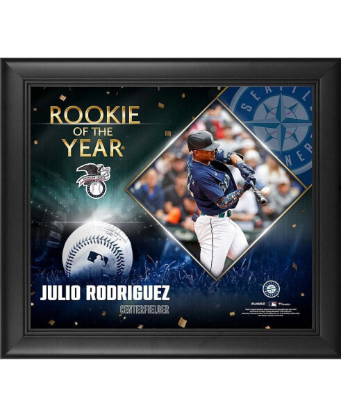 Julio Rodriguez Seattle Mariners 2022 American League Rookie of the Year Framed 15'' x 17'' Collage