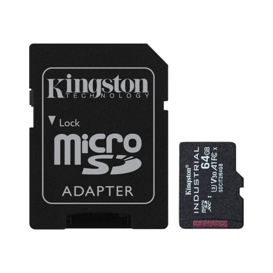 Kingston Industrial - 64 GB - MicroSDXC - Class 10 - UHS-I - Class 3 (U3) - V30