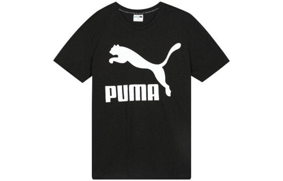 PUMA 休闲运动圆领透气短袖T恤 男款 黑色 / Футболка PUMA T 596535-01