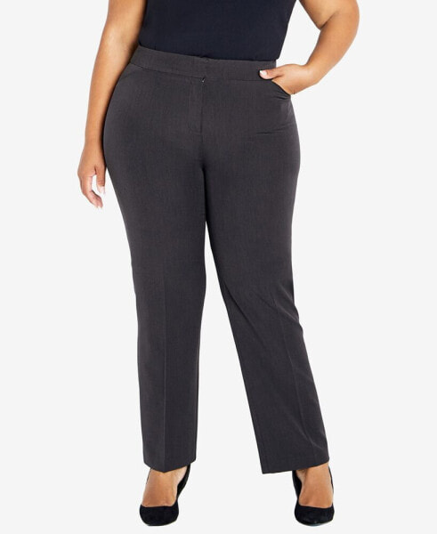 Plus Size Cool Hand Wide Leg Trouser Classic Regular Length Pant