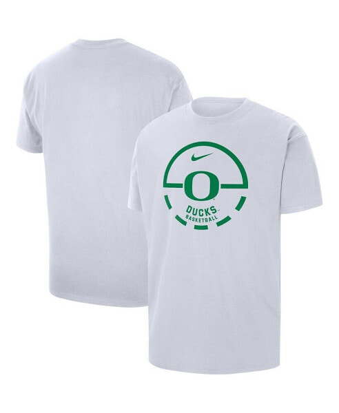 Men's White Oregon Ducks Free Throw Basketball T-shirt