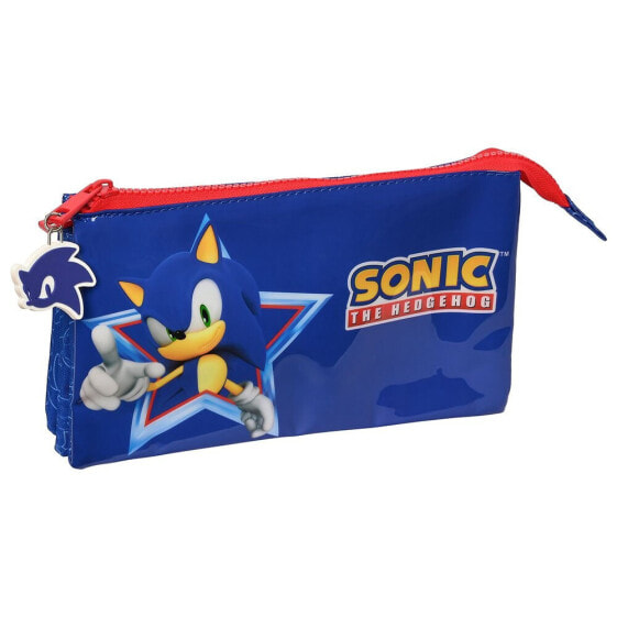 SAFTA Sonic ´´Let´S Roll´´ Triple Pencil Case