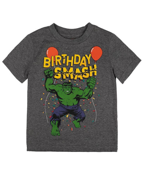 Toddler Boys Avengers Spider-Man Captain America Hulk Birthday T-Shirt to