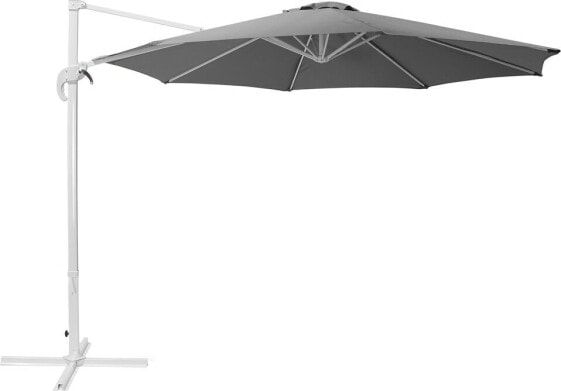 Beliani Parasol ogrodowy Savona szaro-biały 300 cm