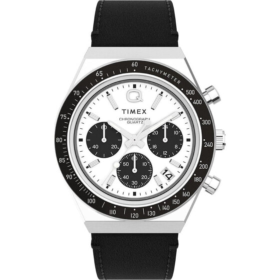 Часы и аксессуары Timex Q DIVER CHRONO Белый Чёрный 40 мм
