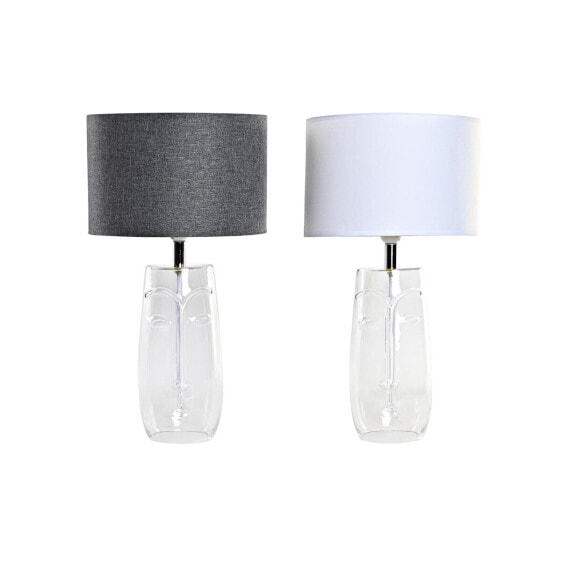 Настольная лампа DKD Home Decor Стеклянный Прозрачный Белый Светло-серый 30 x 30 x 54 cm (2 штук)
