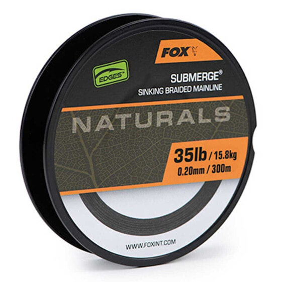 Плетеный шнур для рыбалки FOX INTERNATIONAL Edges™ Naturals Submerge 300 м 0.20 мм 35lb/15.8кг