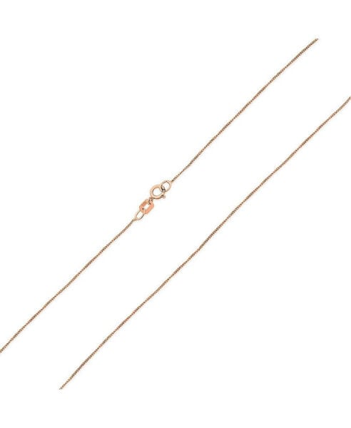 Ultra Thin 018 Gauge 0.5MM Thin14K Yellow White Rose Gold Rolo Curb Cable Chain Necklace For Women 16 Inch