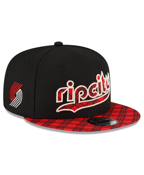 Men's Black Portland Trail Blazers 2023/24 City Edition 9FIFTY Snapback Adjustable Hat