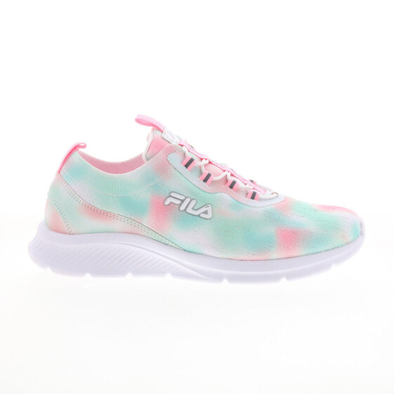 Кроссовки женские Fila Memory Skyway 2.0 Tie Dye бело-голубо-розовые Атлетические беговыеBindingUtil