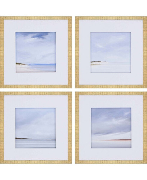 Paragon Shores Framed Wall Art Set of 4, 21" x 21"