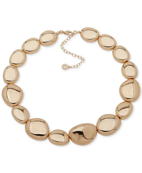 Gold-Tone Pebble All-Around Collar Necklace, 16" + 3" extender