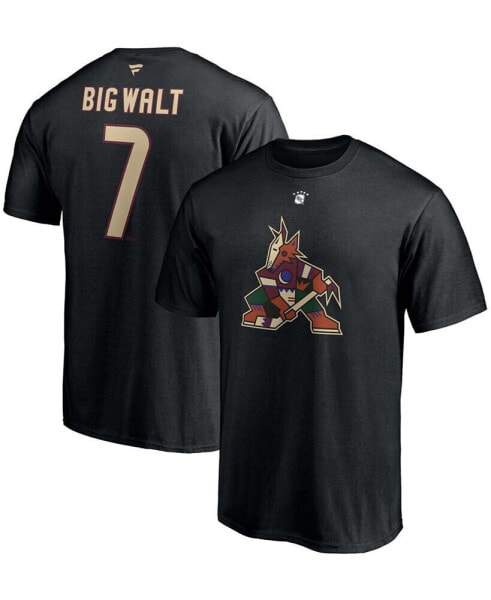 Men's Keith Tkachuk Black Arizona Coyotes Authentic Stack Retired Player Nickname Number T-shirt