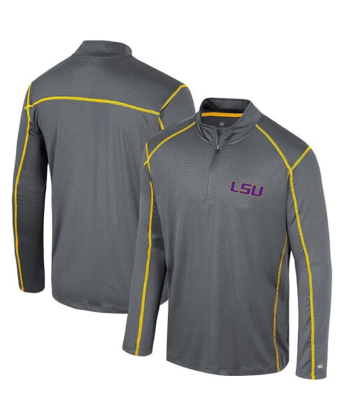 Men's Black LSU Tigers Cameron Quarter-Zip Windshirt