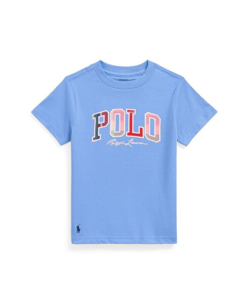 Футболка для малышей Polo Ralph Lauren Madras-Logo из хлопкового джерси