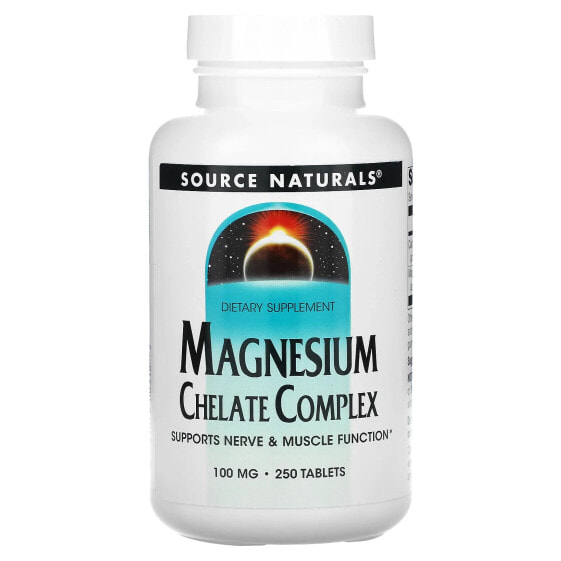 Магний хелатный комплекс Source Naturals, 100 мг, 250 таблеток