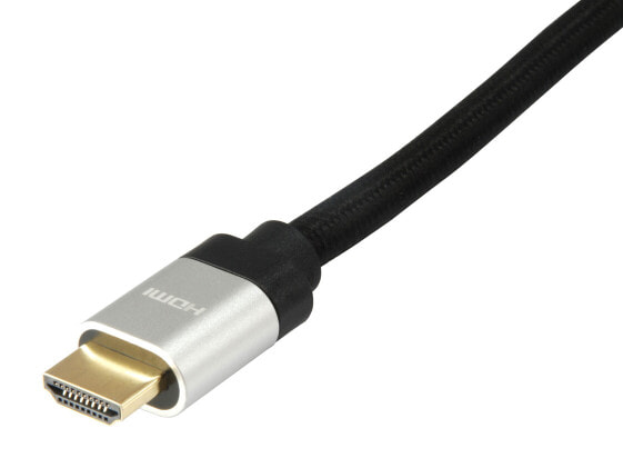 Equip 119382 - 3 m - HDMI Type A (Standard) - HDMI Type A (Standard) - 48 Gbit/s - Audio Return Channel (ARC) - Black - Silver