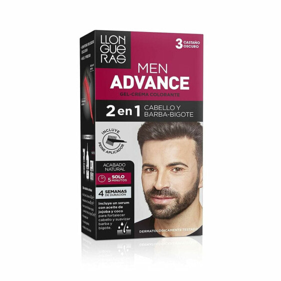 Красящий крем Llongueras Men Advance полупостоянных 3 - Темно-каштановый (4 pcs)