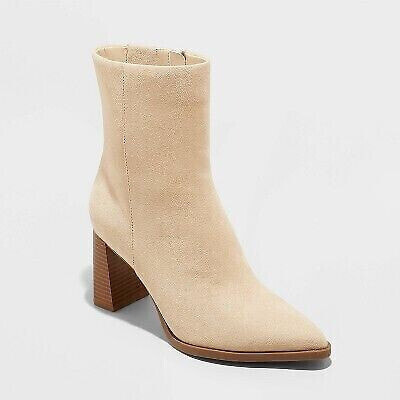 Women's Thora Wide Width Dress Boots - A New Day Light Taupe 9W