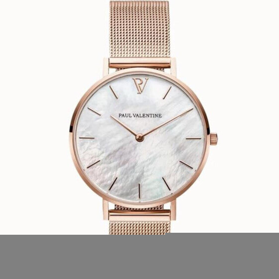 Paul Valentine Damen Armbanduhr ROSE GOLD SEASHELL MESH 32 MM PV32511