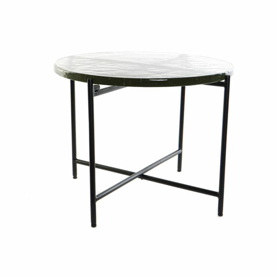 Вспомогательный стол DKD Home Decor Стеклянный Чёрный Металл современный (50 x 50 x 42 cm)