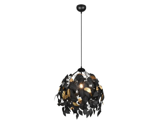 LED Pendelleuchte Ø38cm Schwarz-Gold