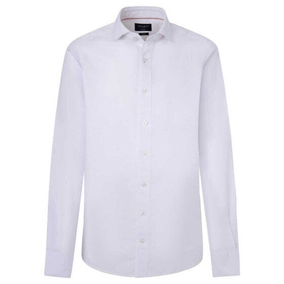 HACKETT Melange Cotton Linen long sleeve shirt