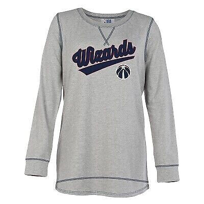 NBA Washington Wizards Women's Gray Long Sleeve Team Slugger Crew Neck T-Shirt