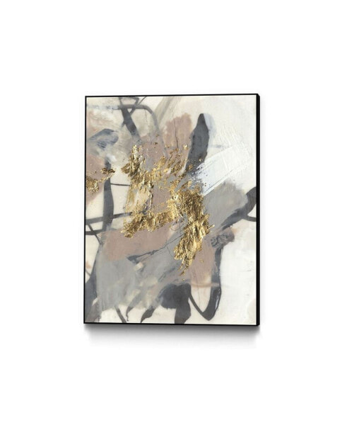 40" x 30" Golden Blush II Art Block Framed Canvas
