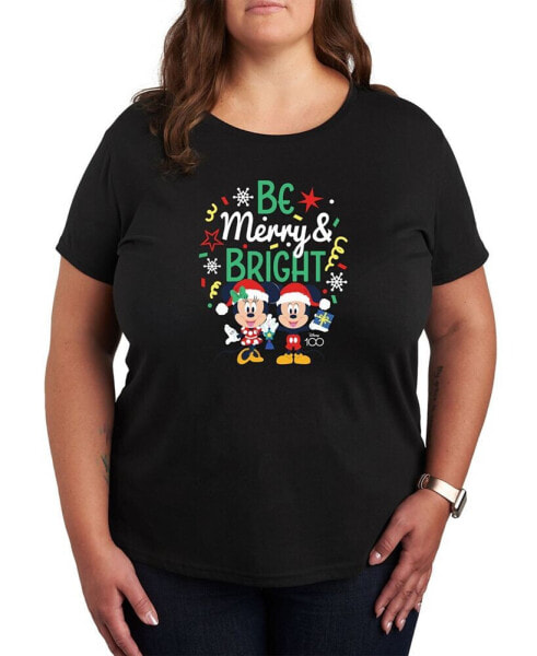 Air Waves Trendy Plus Size Disney 100 Holiday Graphic T-shirt
