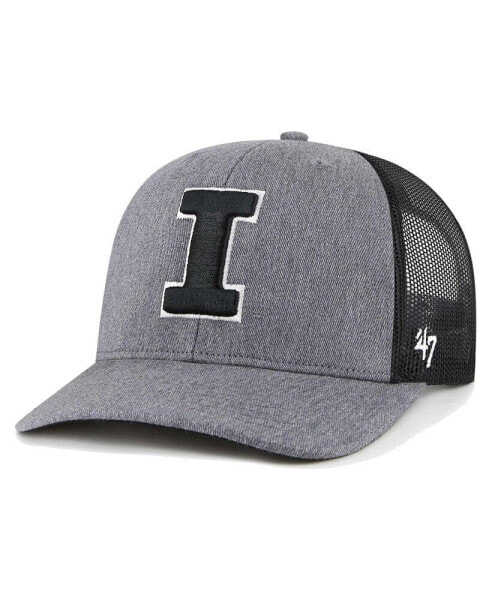 Men's Charcoal Illinois Fighting Illini Carbon Trucker Adjustable Hat