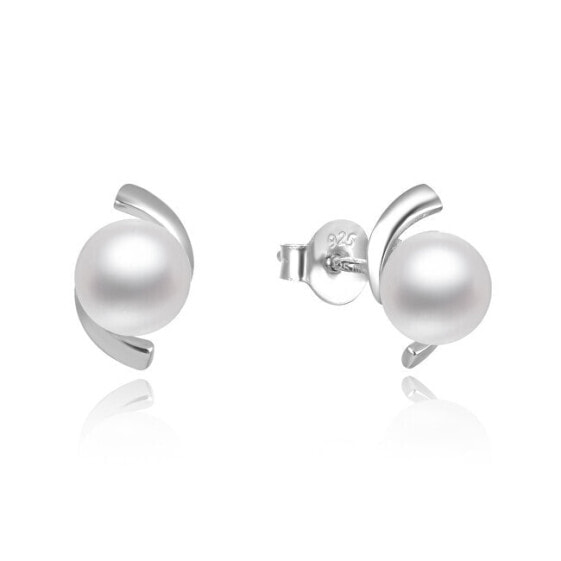 Серьги Beneto Elegant silver pearl  AGUP2668P